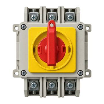 Rotary disconnect switch with line and load screw terminals