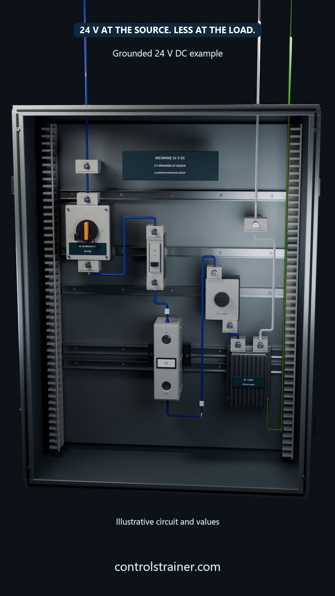 A loose terminal can cause a voltage drop
