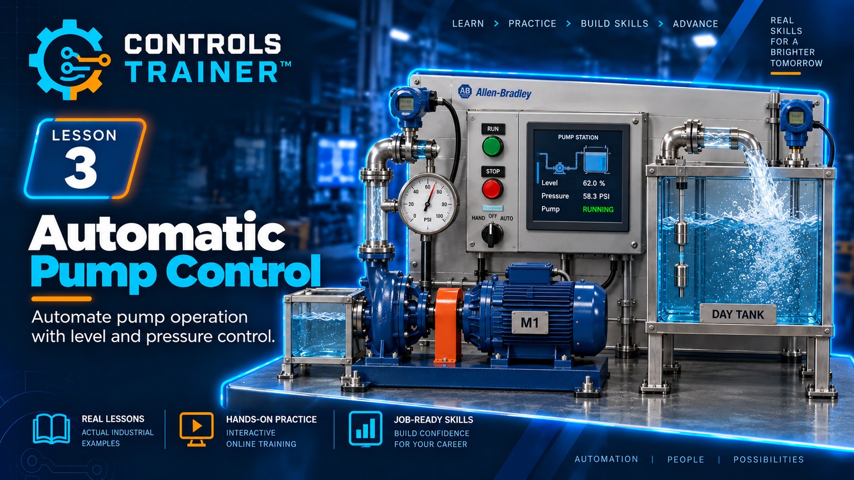 Level 3 Automatic Pump Control training panel